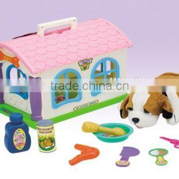 Pet House Set Preschool Toy Pets Plastic Toys Fancy Toy
