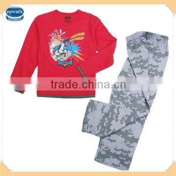 ( BT90025 ) 4-13y nova kids wholesale new style Batman fashion nightwear boy 3 pcs cartoon pyjama set