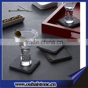 Promational gifts slate stone square cup mats SLATE COASTER