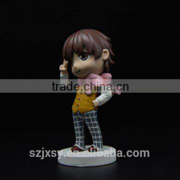 cartoon anime little boy with a round base