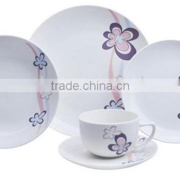 Ceramic dinner set Moon shape white porcelain dinnerware