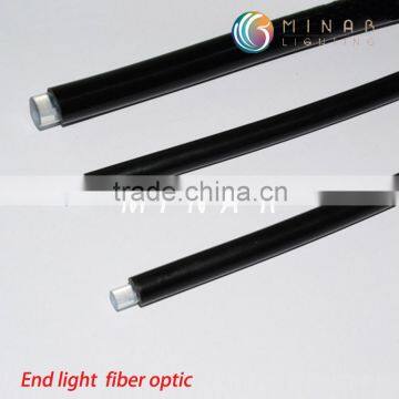 PMMA solid end glow emitting multi core fiber optic cable for swimming pool