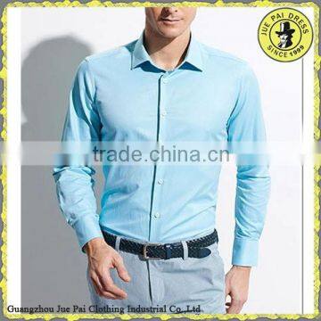 Sky Blue Hot Sell Men's Dress Shirt And Pants, Fitted Dress Shirts In Bulk