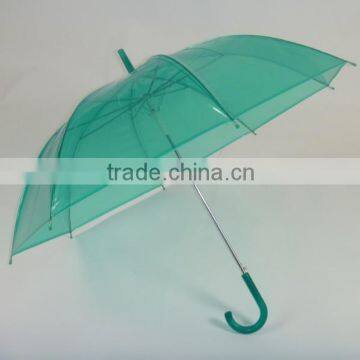 Transparent Umbrella with Plastic Curved Handle
