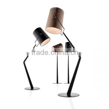 New Modern Designer Fork Floor Lamp with Fabric Shade Metal Fork Light