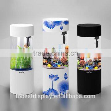 2016 new arrival cylinder acrylic fish aquarium,large acrylic fish tank