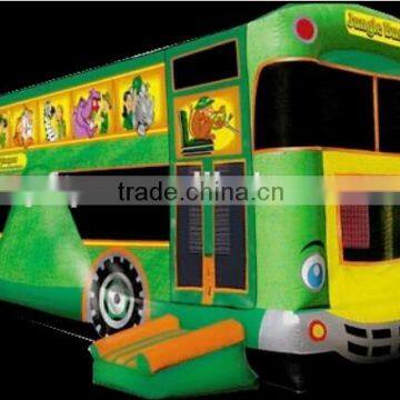 NEW design inflatable jungle bus bouncer /inflatable jumping bus