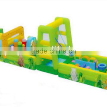 inflatable obstacle course with four parts