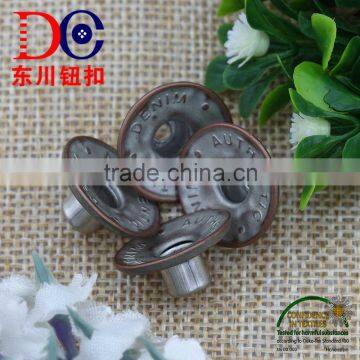 Fashion Custom Size Metal Nickel-Free Washable Round Screw Jean Button photo-4
