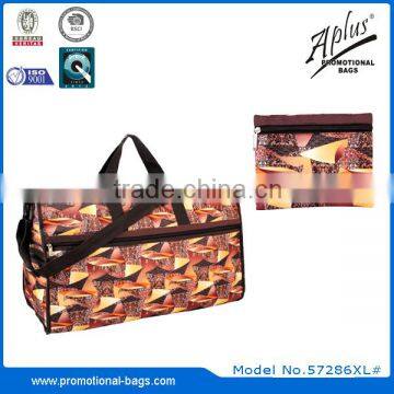 popular ripstop full lining fancy travel bag with side zipper pockets