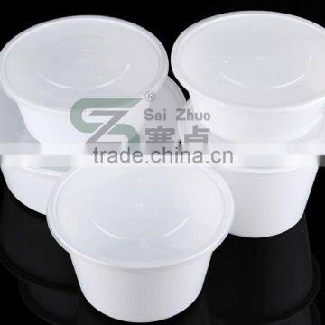 1250ml 1500ml 1750ml 2000ml 3000ml PP big white bowl/ bento box/food container