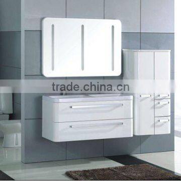 European Market Hot Sell High Gloss White MDF Bathroom Furniture