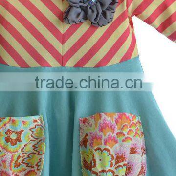 Stripe Long Dress Plus Size Christmas Dress Western Girl Outfit Child Garment Girl Party Clothing photo-4