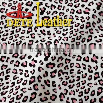 Fashion leopard skin surface pu artificial leather action leather