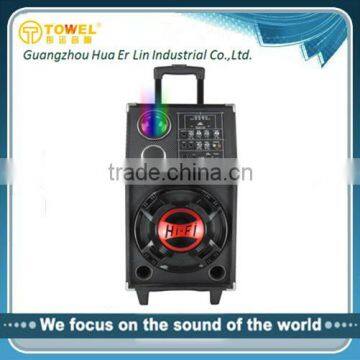 2.0 active stage dj disco speaker/ speaker with light /USB/SD/FM+woofer computer home audio system portable