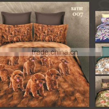 80S 400T 100% Cotton 3d Animal Printed bedroom sets