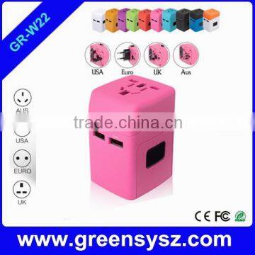 GR-W22 Non-grounding Electrical Plug Universal Travel Adapter Multi Socket With UK US AU EU photo-2