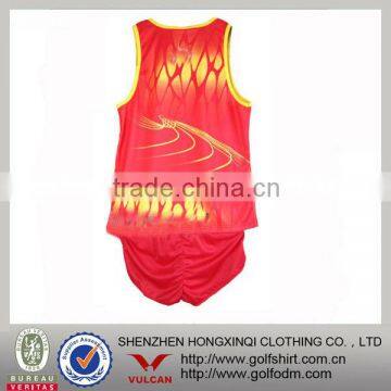 YJ-0258 bright red dry fit track suit