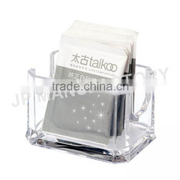 Wholesale Crystal clear tea bag holder / Sugar bag container / salt bag box