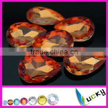 Wholesale fat drop shape crystal fancy rhinestone beads for jewelry making supplies