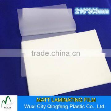 PET+EVA 216*303mm A4 size 100mic 150mic 175mic 60mic Protective Hot Laminating Film Matte Lamination Sheets