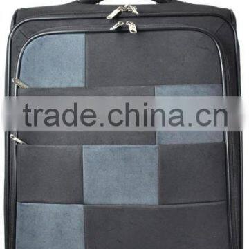 sythetic suede designed stylish trolley case rolling case cabin case