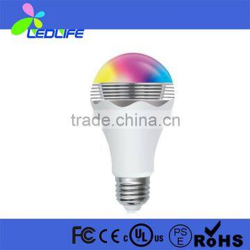 Alibaba express smart lighting wifi led light bulb RGBW with phone control,speaker led bulb light