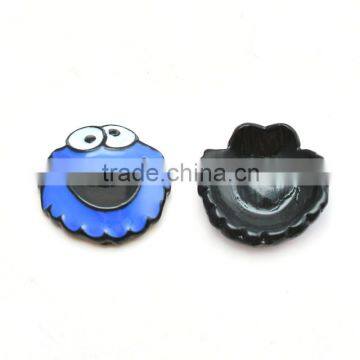 Fashion blue carton face design charms manul jewelry accessories zinc alloy enamel pendant