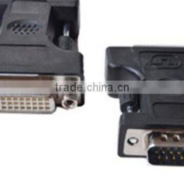 DVI Female to VGA Male adaper black color top quality cabletolink