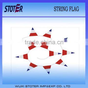 triangle polyester string flag