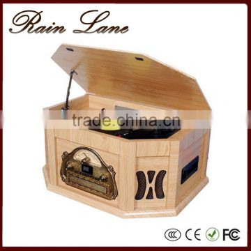 Rain Lane Antique Multi Function Variable Speed Turntable Vinyl Record Player