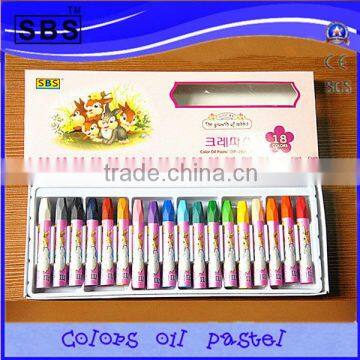 18 color oil pastel cheap kids stationery sets