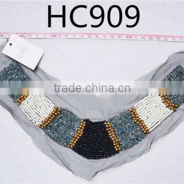 HC909 bead handmade collar/ lace bead collar