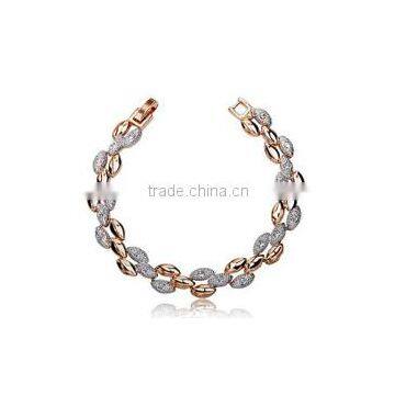 Whosale Linked Teeth Shape Gold Silver Plated Chain Bracelet For Unisex