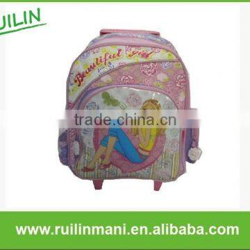 Fashion Designer Kids School Trolley Bag