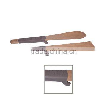 High Quality 5pcs Wood Cooking Utensils With Silicone Handle Cover, Kitchen Baking Tools Set