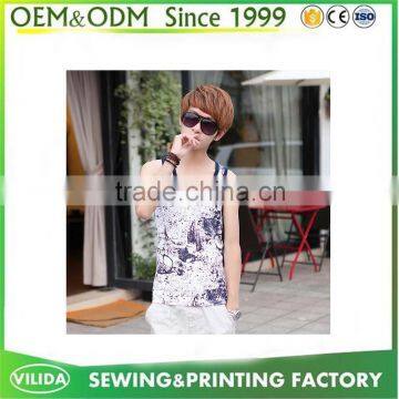 Mens Cheap Dry Fit Sublimation Bulk Loose Tank Tops OEM photo-2