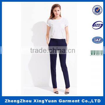 Woman Slim Demin Trousers 2016 Autumn Pencil Long Length Solid Femme Trousers