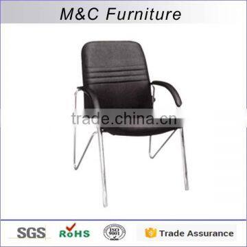 Soft seating assembled black 2 pieces in one carton modern leather metal chair