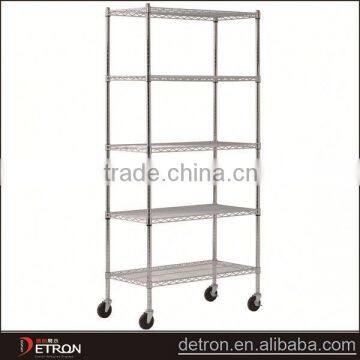 Metal wire adjustable floor roll shelving