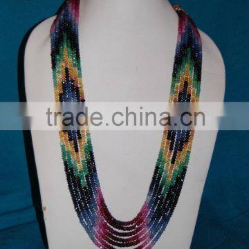 Falak Gems Beaded Gemstone Precious Stone Necklace