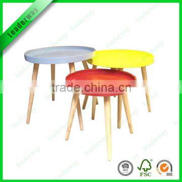 Colorful modern mdf travertine coffee table set