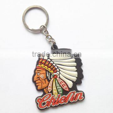 China Supplier PVC Key chain Funny Special Printing Metal Key ring Manufacture