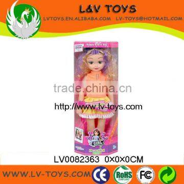 2014 New Fashion High quality ECO-Friendly Plastic 18 Inch toy baby doll with music for kids play with EN71 LV0082363