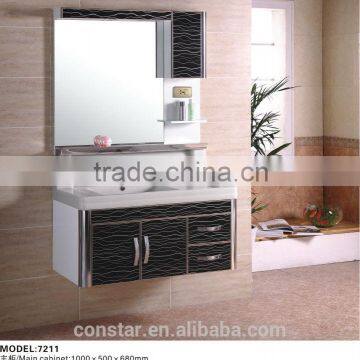 Bathroom vanity with plug