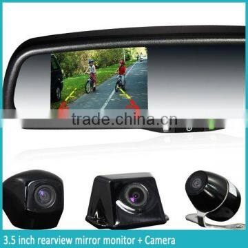 3.5inch rearview mirror auto dimming high brightness bluetooth handfree car kit