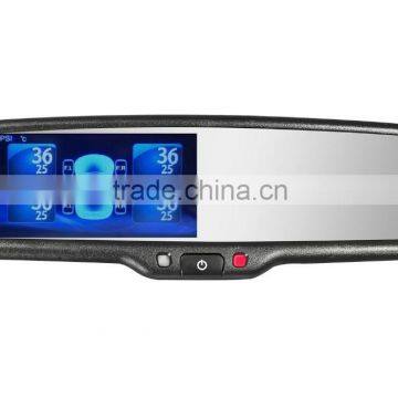 Car 4.3 Inch Full HD DVR Mirror Monitor With TPMS and Car Backup Camera Display