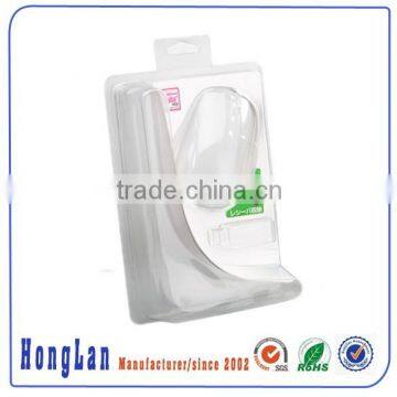 Customized Blister Clam Packaging For Mobile Mouse Electronics With Printed Card Ang Hinged Hole