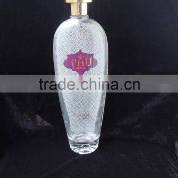 750ML FROSTED CRYSTAL GLASS BOTTLE