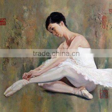 Ballet girl oil painting